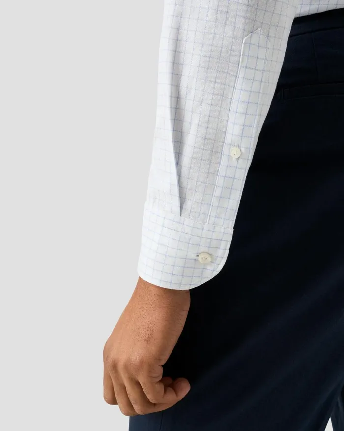 Men Check Royal Oxford Shirt Blue Eton Casual Shirts Men Check Royal Oxford Shirt Blue Eton Casual Shirts