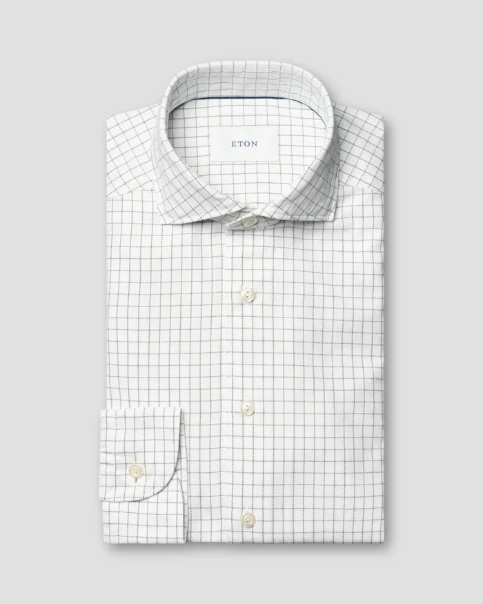Men Check Royal Oxford Shirt Gray Eton Casual Shirts Men Check Royal Oxford Shirt Gray Eton Casual Shirts