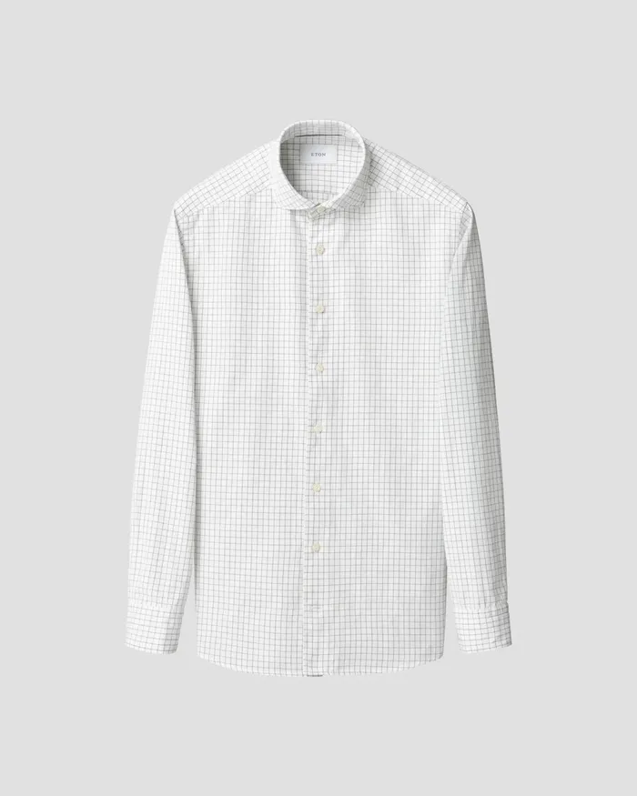 Men Check Royal Oxford Shirt Gray Eton Casual Shirts Men Check Royal Oxford Shirt Gray Eton Casual Shirts