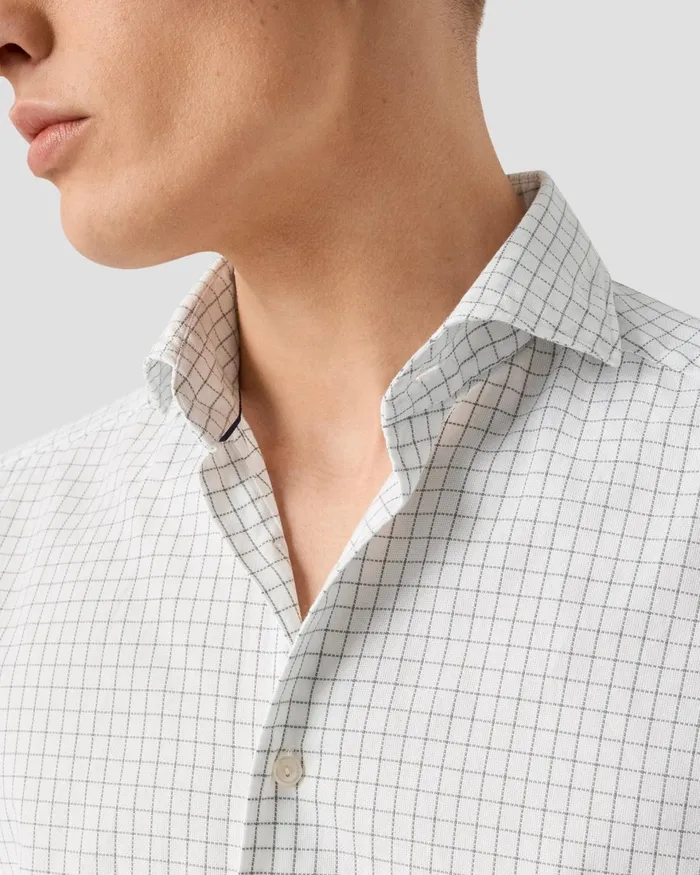 Men Check Royal Oxford Shirt Gray Eton Casual Shirts Men Check Royal Oxford Shirt Gray Eton Casual Shirts