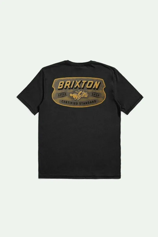 Men Clayburn SS Tailored TShirt Black Brixton TShirts