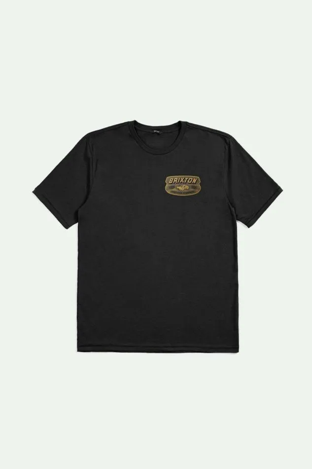 Men Clayburn SS Tailored TShirt Black Brixton TShirts