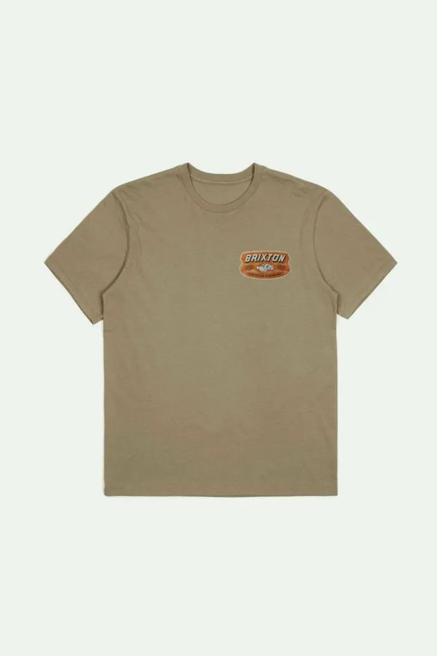Men Clayburn SS Tailored TShirt Oatmeal Brixton TShirts