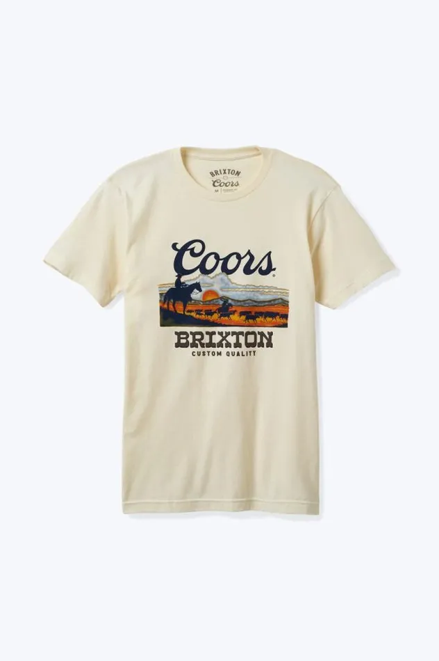 Men Coors Sunset SS Standard Tee Natural Brixton TShirts
