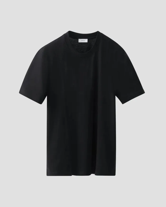 Men Crewneck TShirt Black Eton TShirts Men Crewneck TShirt Black Eton TShirts