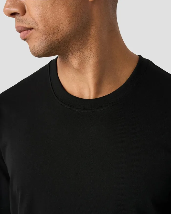 Men Crewneck TShirt Black Eton TShirts Men Crewneck TShirt Black Eton TShirts