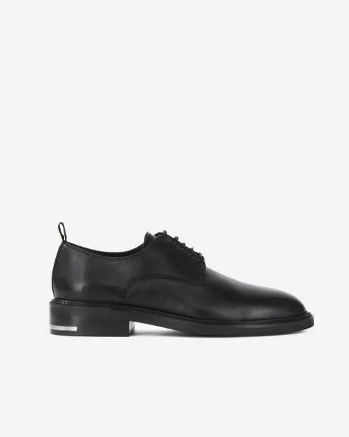 Men Derbies and Loafers The Kooples Black Leather LaceUp Shoes Black