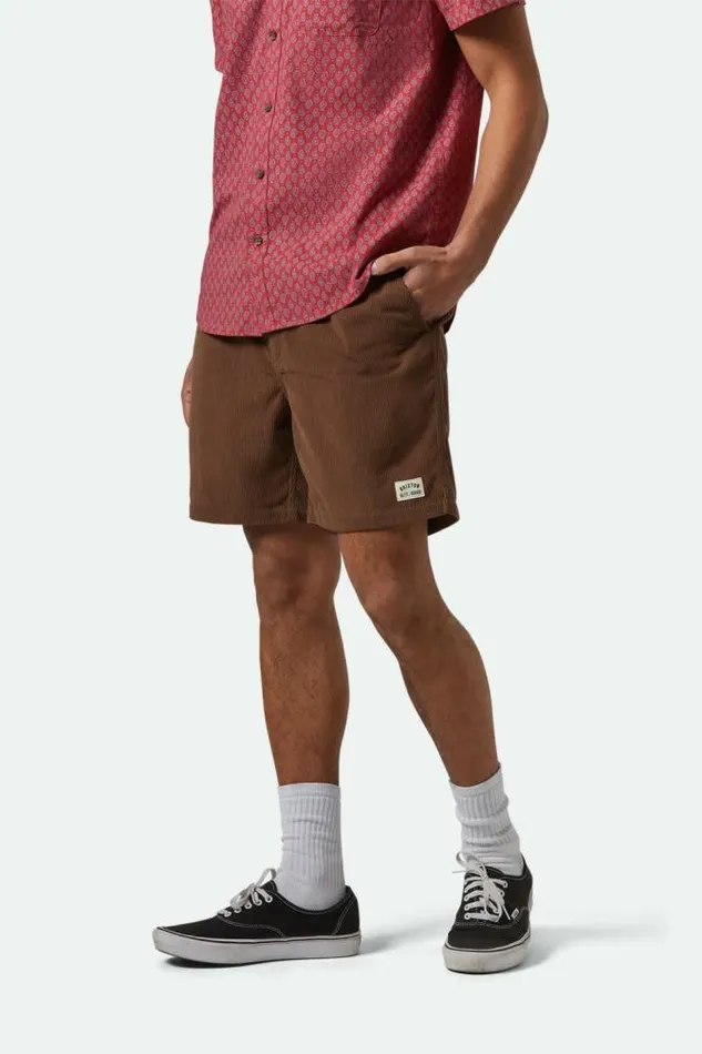 Men Everyday Corduroy Short Pinecone Brown Brixton Shorts and Swim