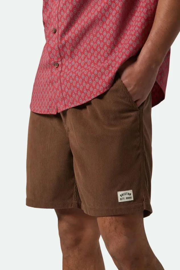 Men Everyday Corduroy Short Pinecone Brown Brixton Shorts and Swim