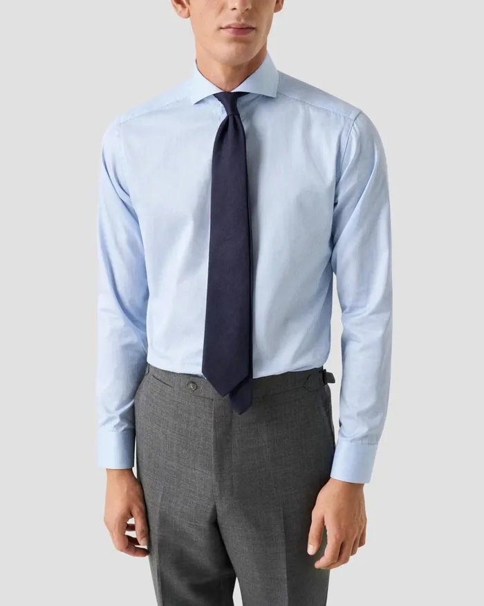 Men Fine Stripe Signature Twill Shirt Blue Eton Dress Shirts Men Fine Stripe Signature Twill Shirt Blue Eton Dress Shirts