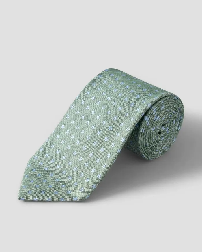 Men Floral Tie Green Eton Ties