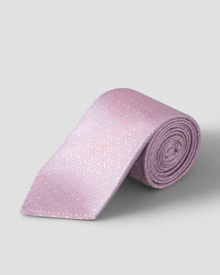 Men Flower Silk Tie Pink Eton Ties