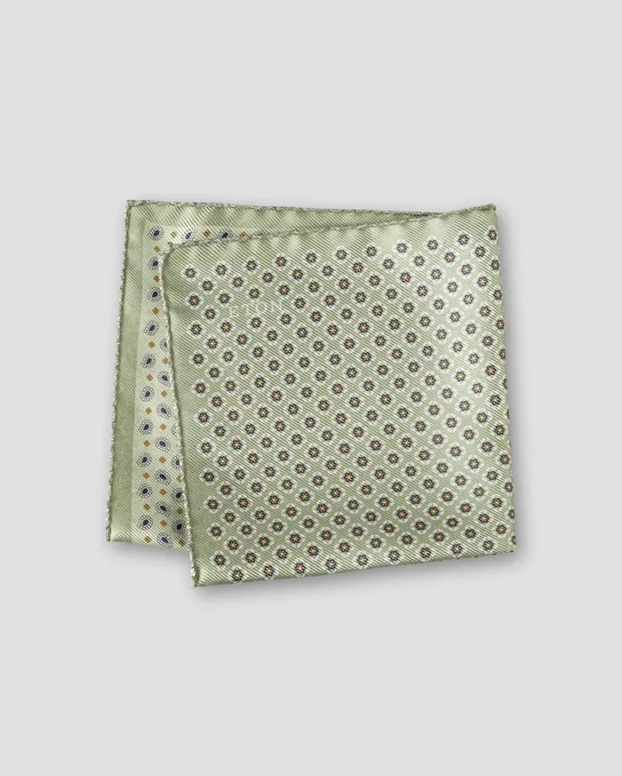 Men FourSide Pocket Square Green Eton Pocket Squares