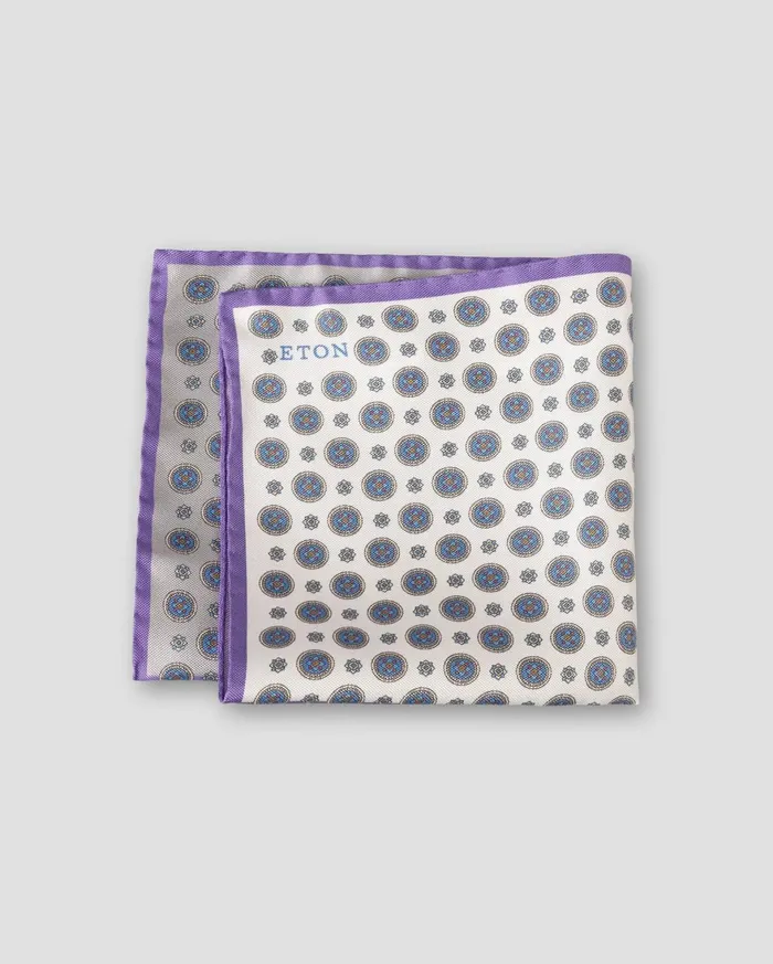 Men Four Sided Silk Pocket Square Purple Eton Pocket Squares