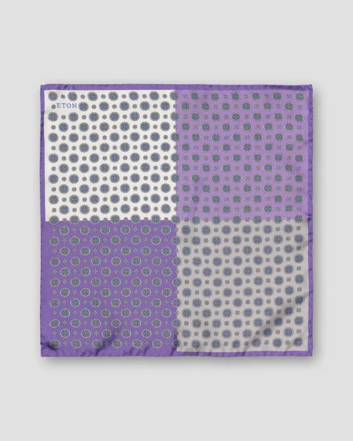 Men Four Sided Silk Pocket Square Purple Eton Pocket Squares Men Four Sided Silk Pocket Square Purple Eton Pocket Squares