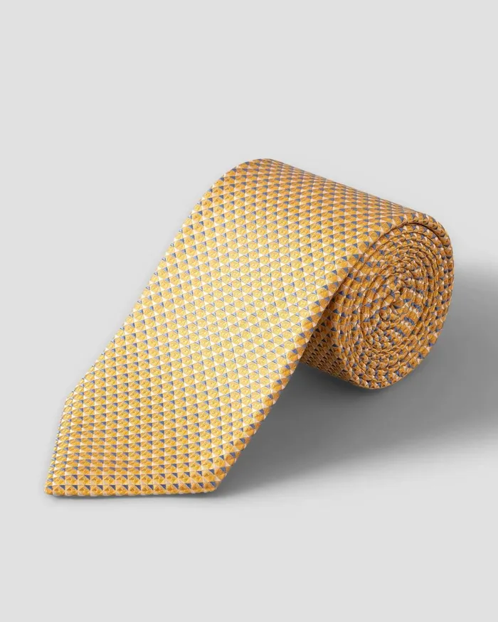 Men Geometric Tie Yellow Eton Ties