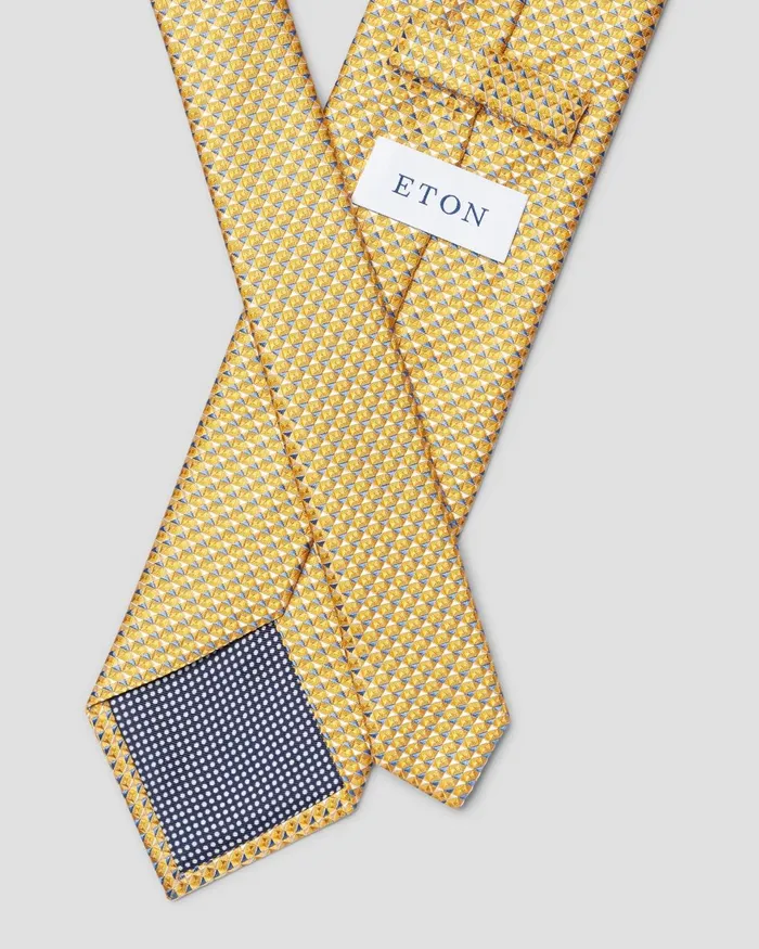 Men Geometric Tie Yellow Eton Ties Men Geometric Tie Yellow Eton Ties