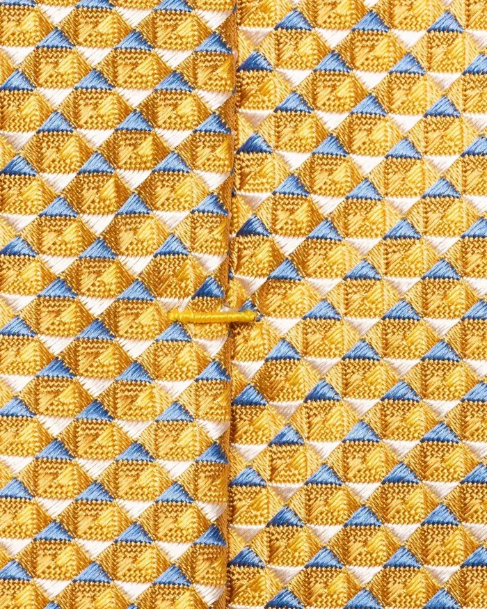 Men Geometric Tie Yellow Eton Ties Men Geometric Tie Yellow Eton Ties
