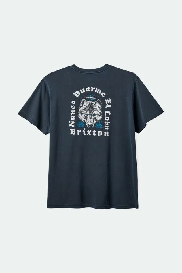 Men Gorge SS Standard Tee Black Worn Wash Brixton TShirts