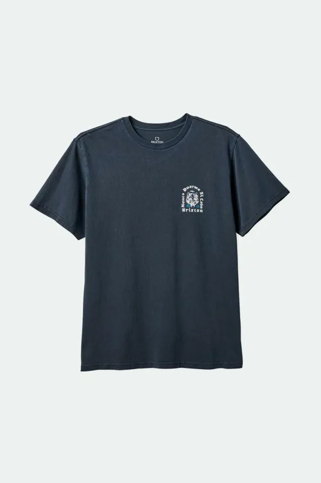 Men Gorge SS Standard Tee Black Worn Wash Brixton TShirts