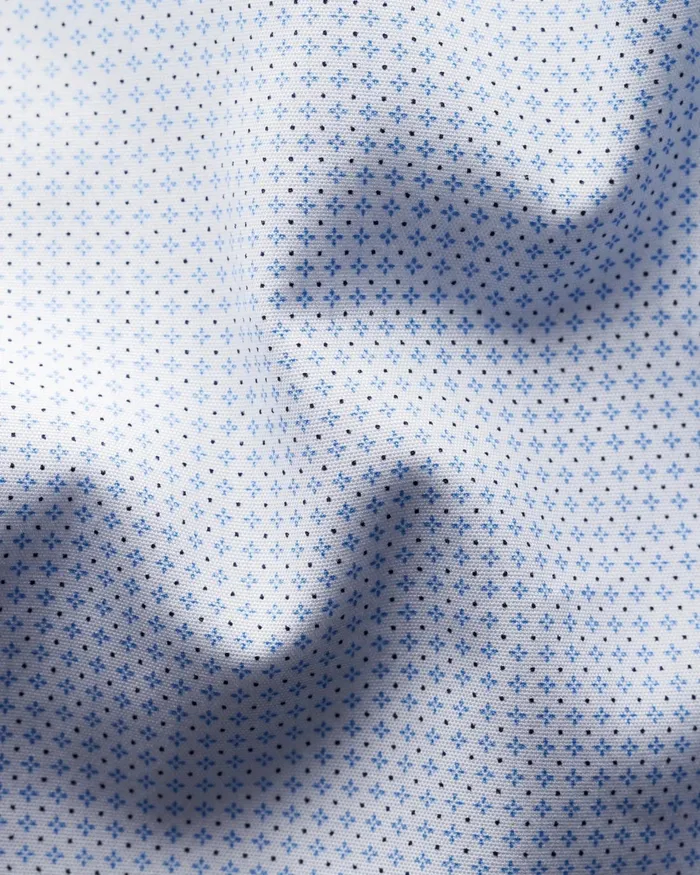 Men Light Blue Micro Print Poplin Shirt Blue Eton Dress Shirts Men Light Blue Micro Print Poplin Shirt Blue Eton Dress Shirts