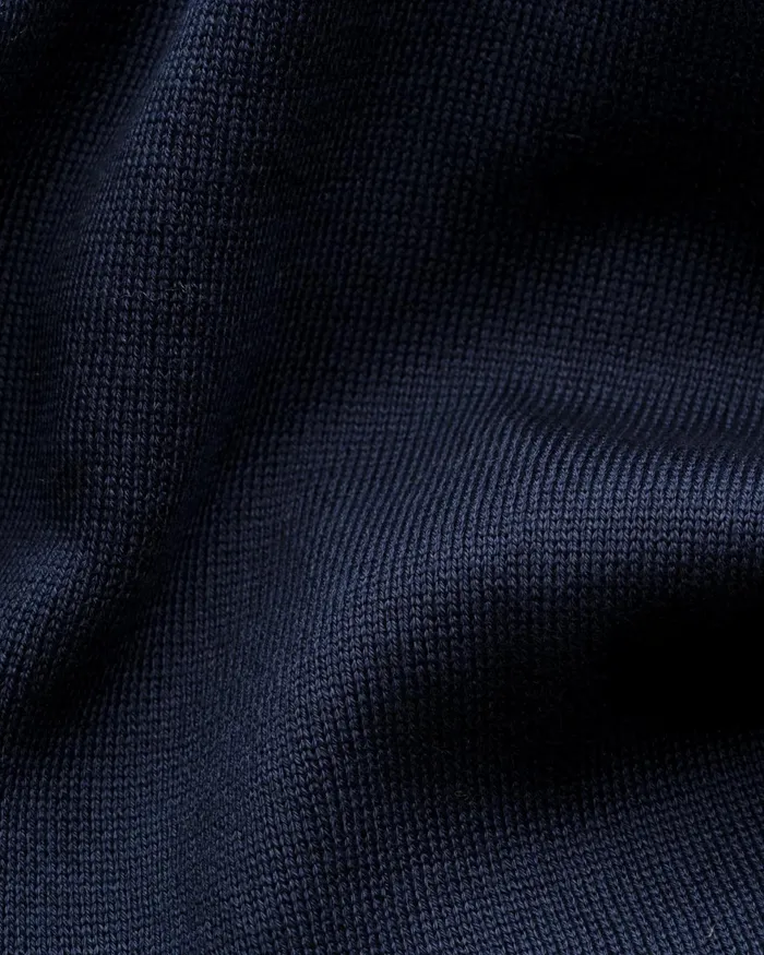 Men Milano Knit Jacket Blue Eton Knitwear Men Milano Knit Jacket Blue Eton Knitwear