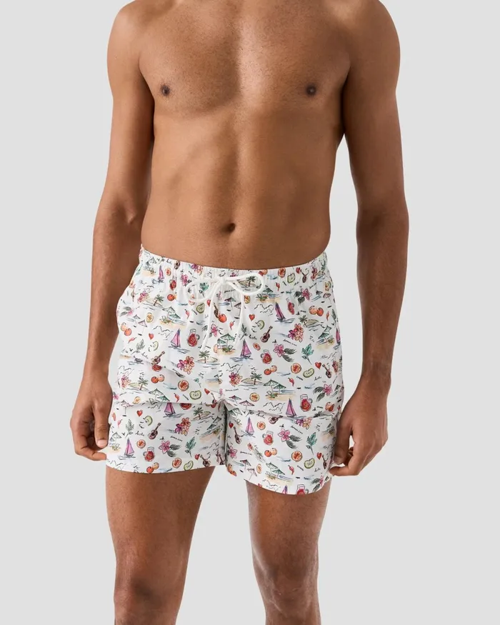 Men Motif Print Swim Shorts Colored Eton Shorts and Swim Shorts Men Motif Print Swim Shorts Colored Eton Shorts and Swim Shorts