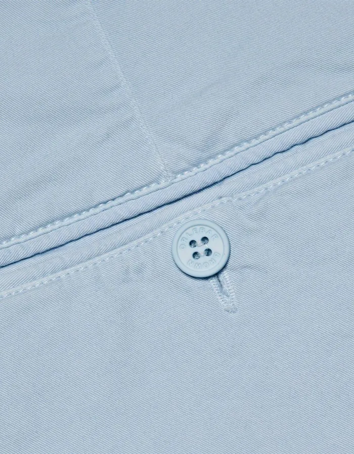 Men Orlebar Brown Day Shorts Bulldog Cotton Twill Ice Blue