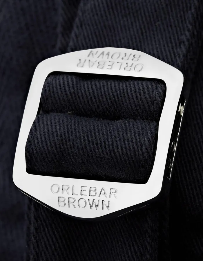 Men Orlebar Brown Day Shorts Bulldog StretchCotton Dark Navy