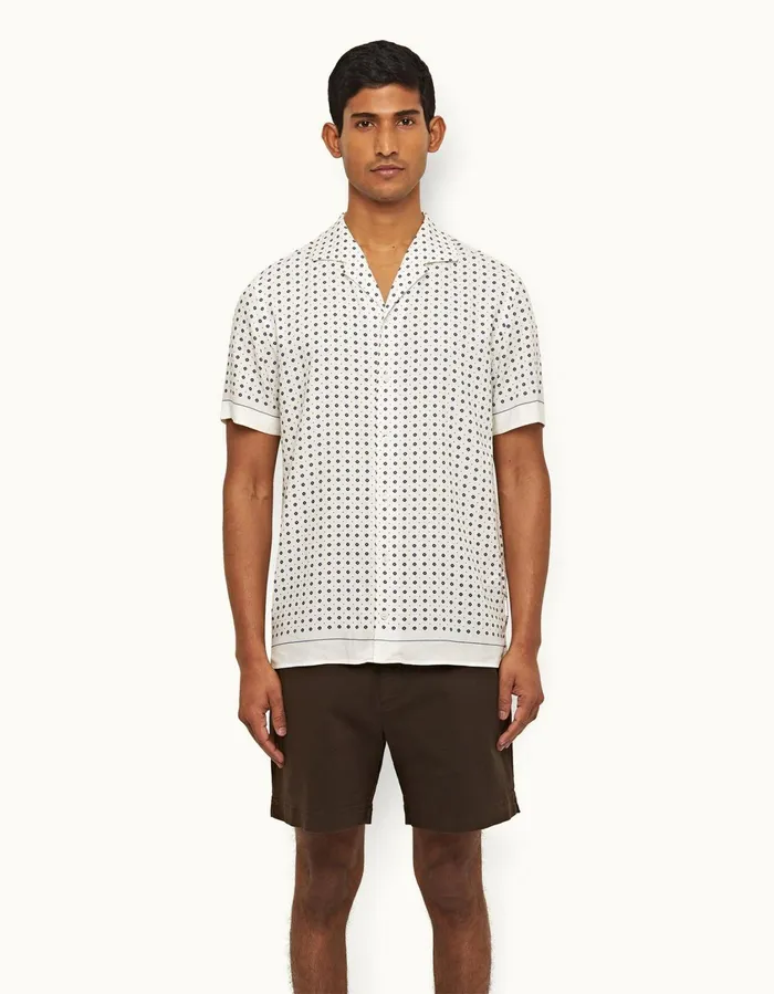 Men Orlebar Brown Day Shorts Bulldog StretchCotton Truffle