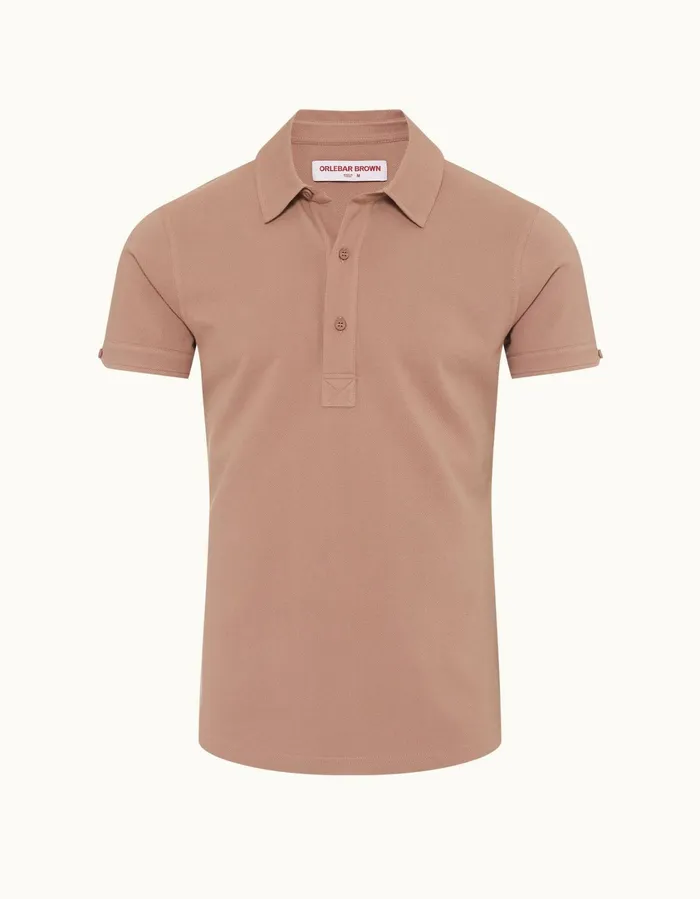 Men Orlebar Brown Polo Shirts Sebastian Caramel Pink