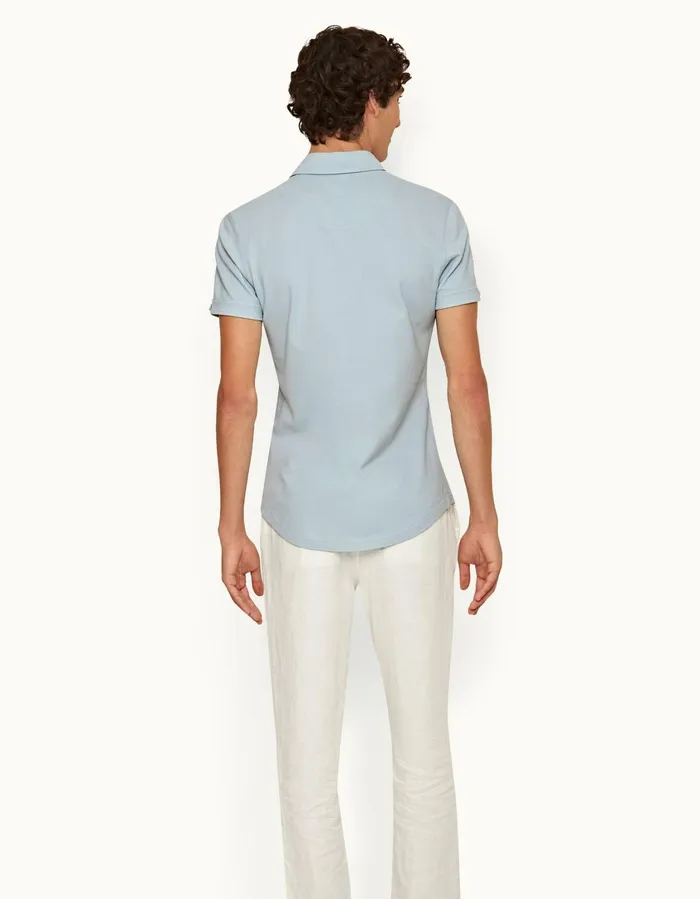 Men Orlebar Brown Polo Shirts Sebastian Powdered Sky