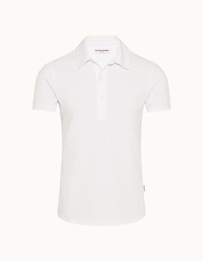 Men Orlebar Brown Polo Shirts Sebastian White