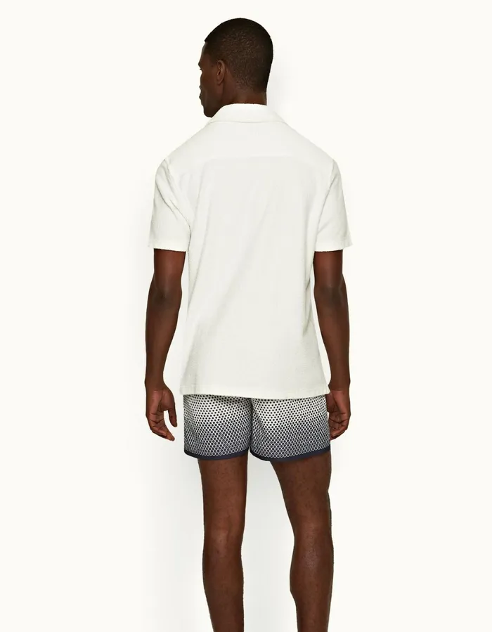 Men Orlebar Brown Shirts Howell Towelling Sea Mist