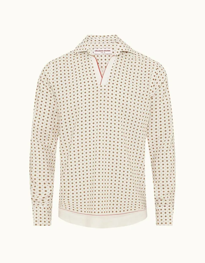 Men Orlebar Brown Shirts Ridley Sea Mist