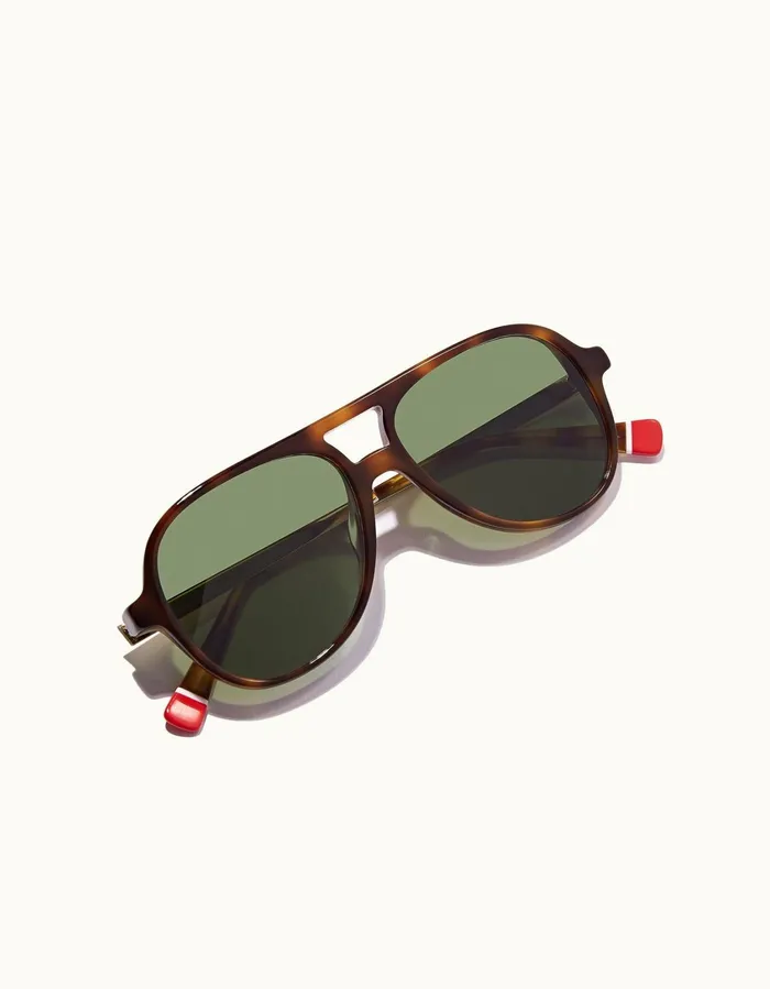 Men Orlebar Brown Sunglasses Estoril Brown Tortoiseshiny Gold