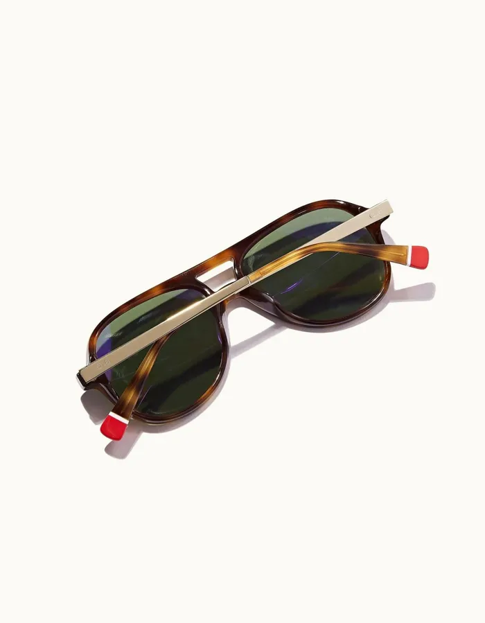 Men Orlebar Brown Sunglasses Estoril Brown Tortoiseshiny Gold
