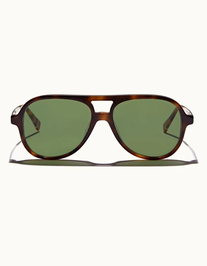 Men Orlebar Brown Sunglasses Estoril Brown Tortoiseshiny Gold