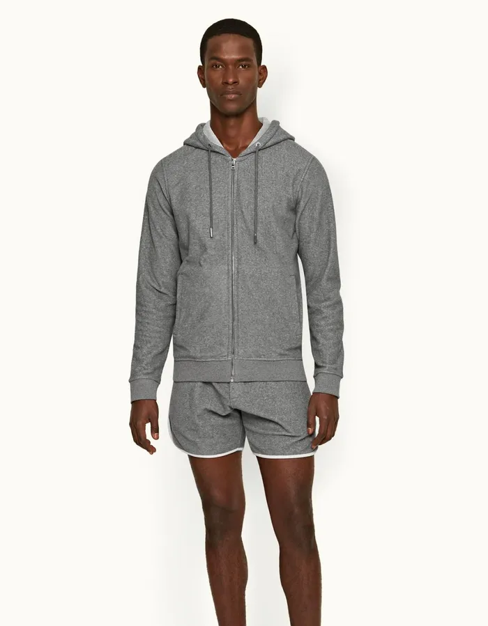 Men Orlebar Brown Sweats Mathers Binding Piranha Grey Marl