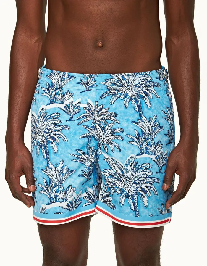 Men Orlebar Brown Swim Shorts Bulldog Bright Wish Blue