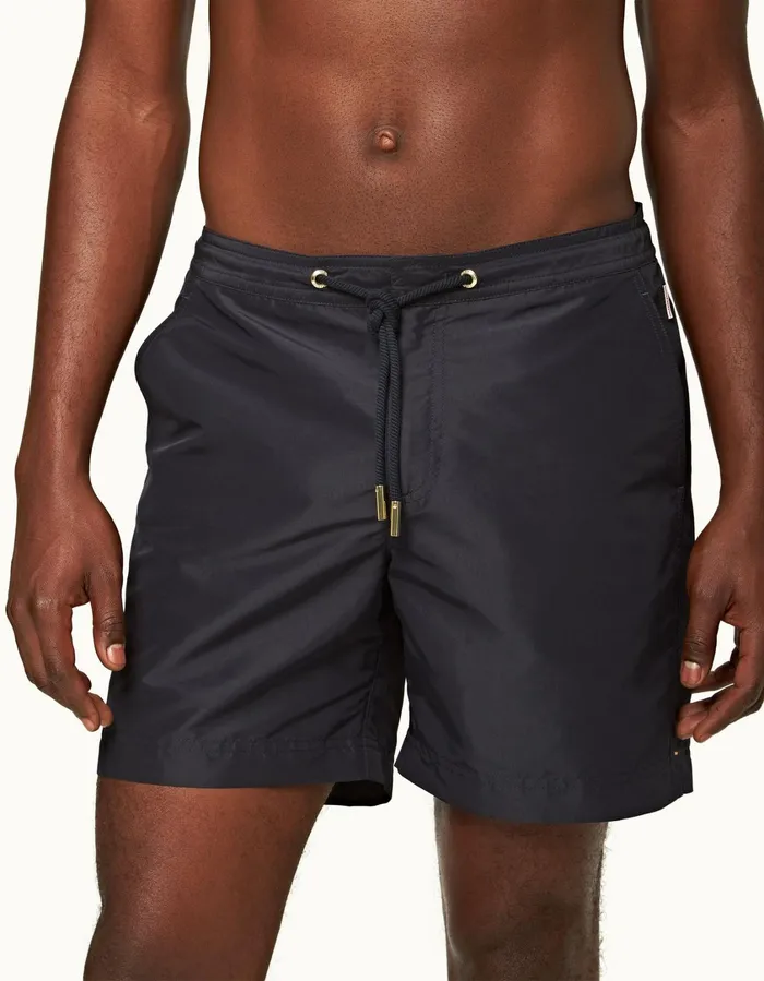 Men Orlebar Brown Swim Shorts Bulldog Drawcord Night Iris