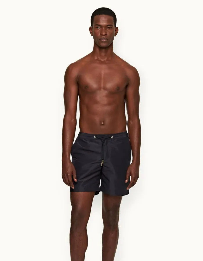Men Orlebar Brown Swim Shorts Bulldog Drawcord Night Iris