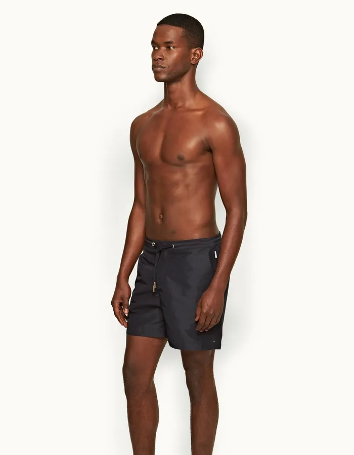 Men Orlebar Brown Swim Shorts Bulldog Drawcord Night Iris