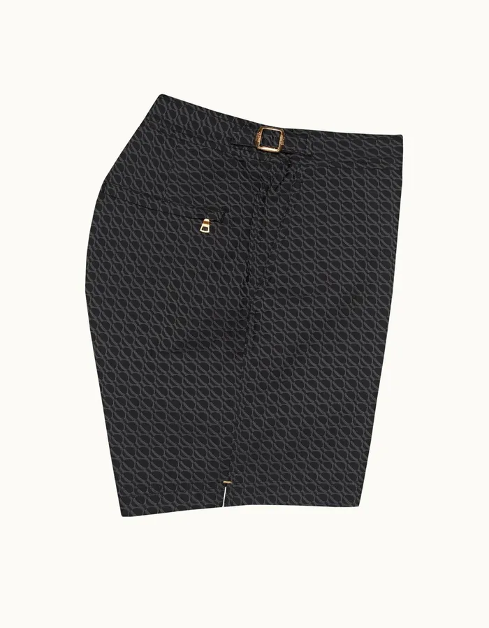 Men Orlebar Brown Swim Shorts Bulldog Piranha Grey