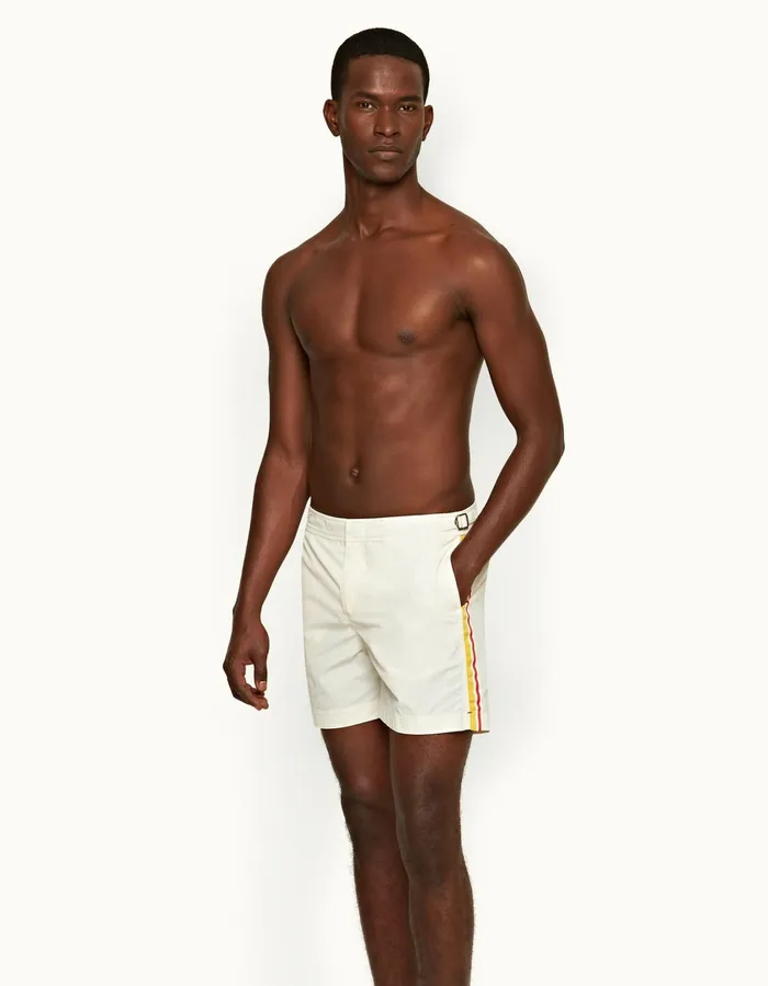 Men Orlebar Brown Swim Shorts Bulldog White Sand