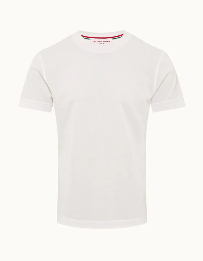 Men Orlebar Brown TShirts Ob Classic Tee White