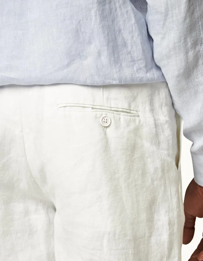 Men Orlebar Brown Trousers Griffon Linen White