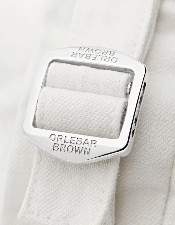 Men Orlebar Brown Trousers Griffon Linen White