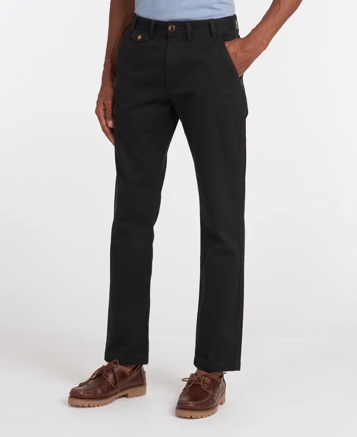 Men Pants Barbour Neuston Twill Chinos Stone