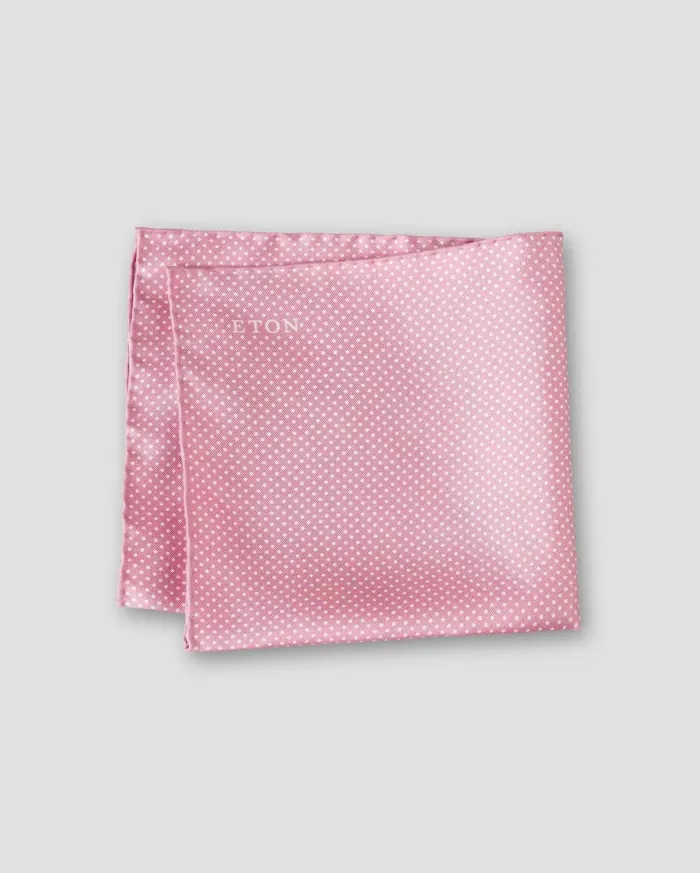 Men Pink Polka Dots Silk Pocket Square Pink Eton Pocket Squares Men Pink Polka Dots Silk Pocket Square Pink Eton Pocket Squares